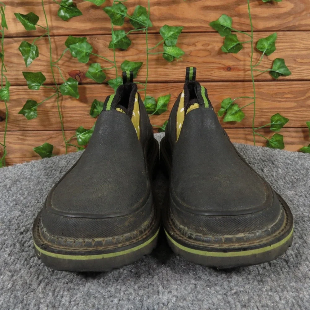 Georgia Boot Romeo Girls Size 5‎ Wide Black Rubber Slip-On Work Shoes
